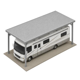 Covered 12 by 45 boat and RV parking illustration