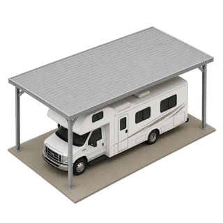 Covered 12 by 35 boat and RV storage illustration