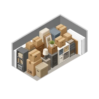 Household 12 by 20 enclosed storage illustration