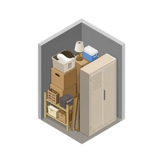 Personal 12 by 10 enclosed storage illustration