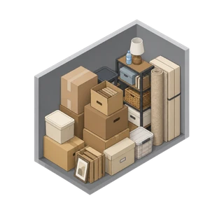 Personal 12 by 10 enclosed storage illustration