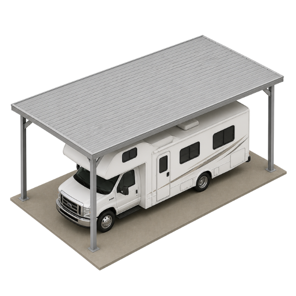 Covered 12 by 35 boat and RV storage illustration