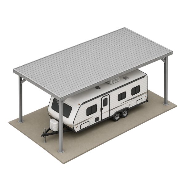 Covered 12 by 30 boat and RV storage illustration