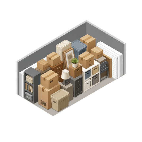 Household 12 by 20 enclosed storage illustration